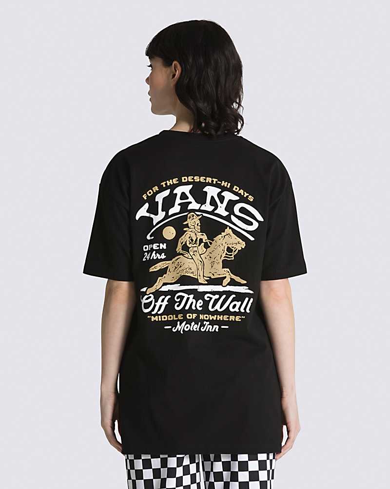 Vans Middle Of Nowhere Men T Shirts Black | CV1-9219