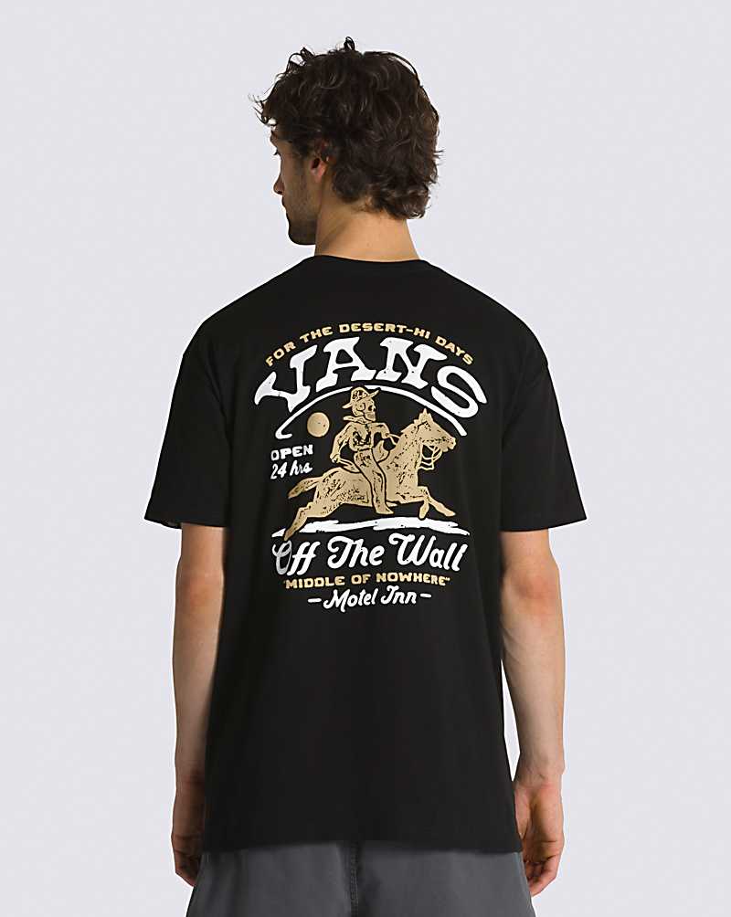 Vans Middle Of Nowhere Men T Shirts Black | CV1-9219