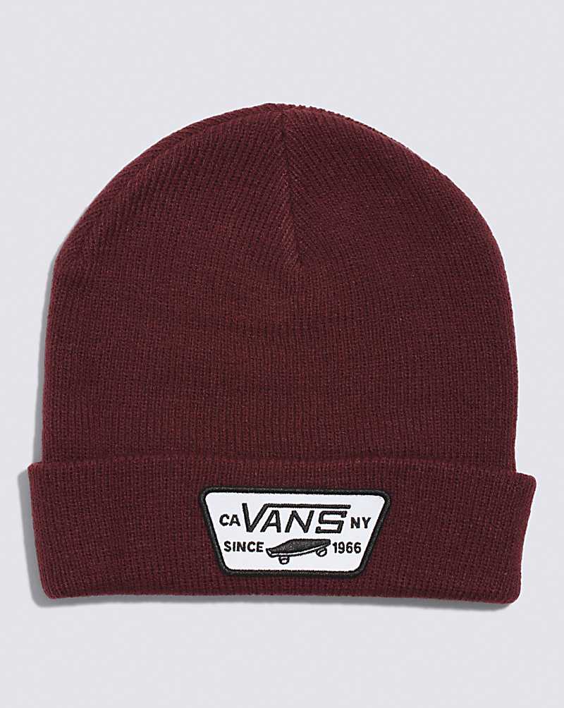 Vans Milford Men Beanie Dark Red | DL1-6186