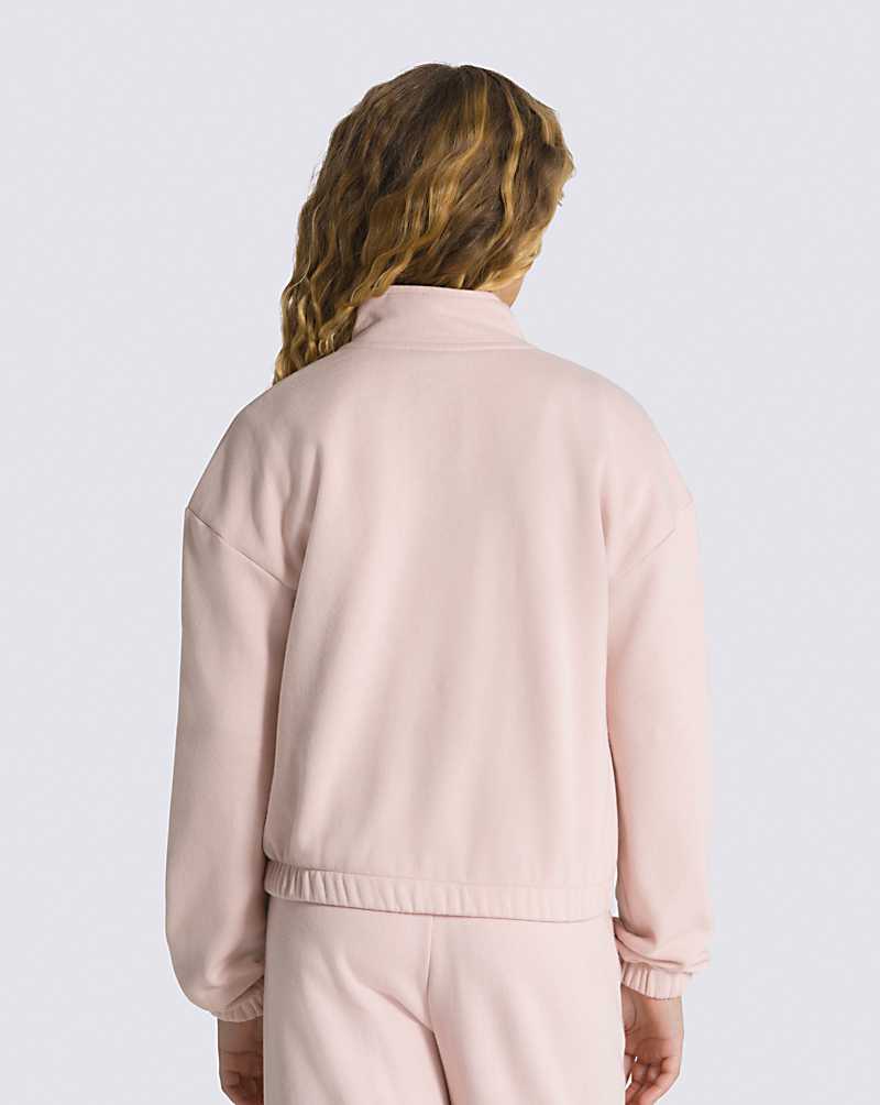 Vans Mock Neck Half Zip Kids' Pullover Rose | CR1-4849