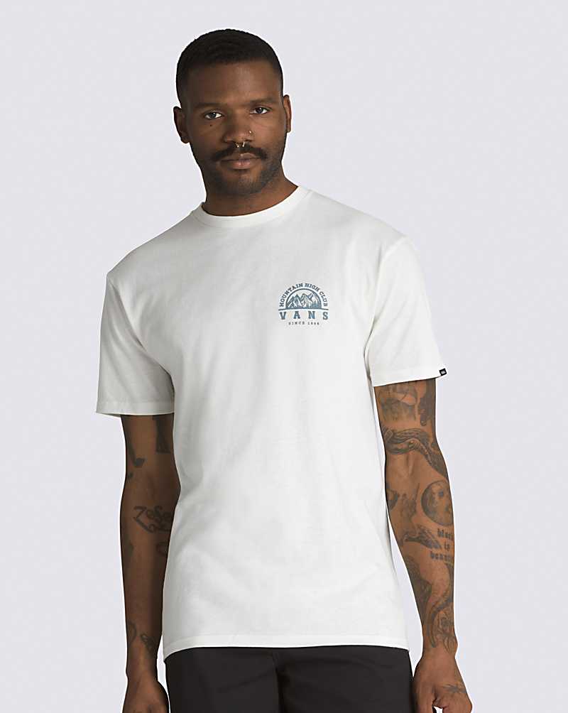 Vans Mountain High Club Men T Shirts White | EE1-9336