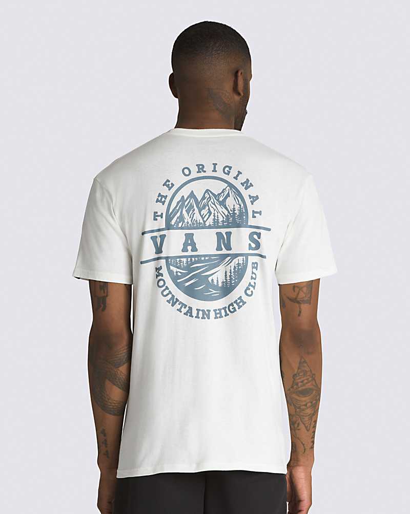 Vans Mountain High Club Men T Shirts White | EE1-9336