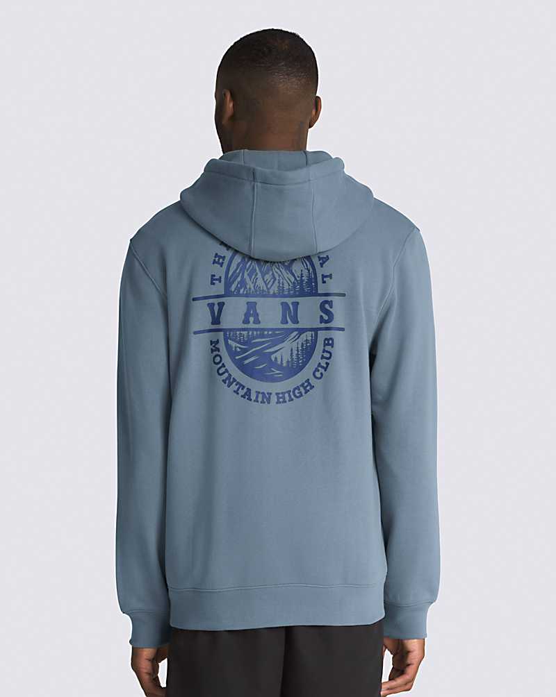 Vans Mountain High Full Zip Men Hoodie Blue | XG1-5208