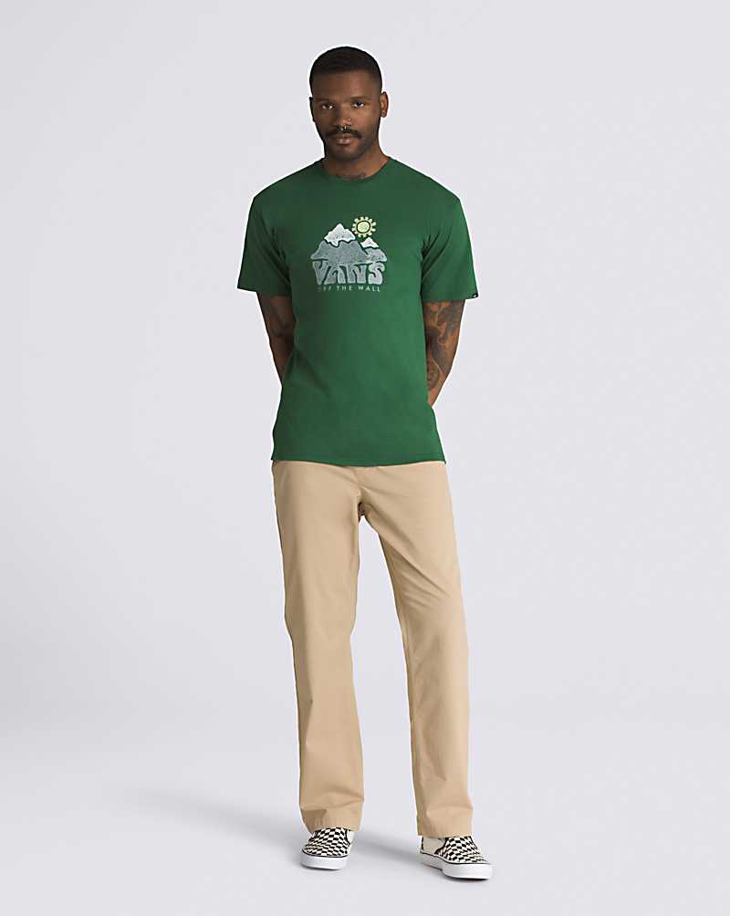 Vans Mountain View Men T Shirts Deep Green | SU1-8273