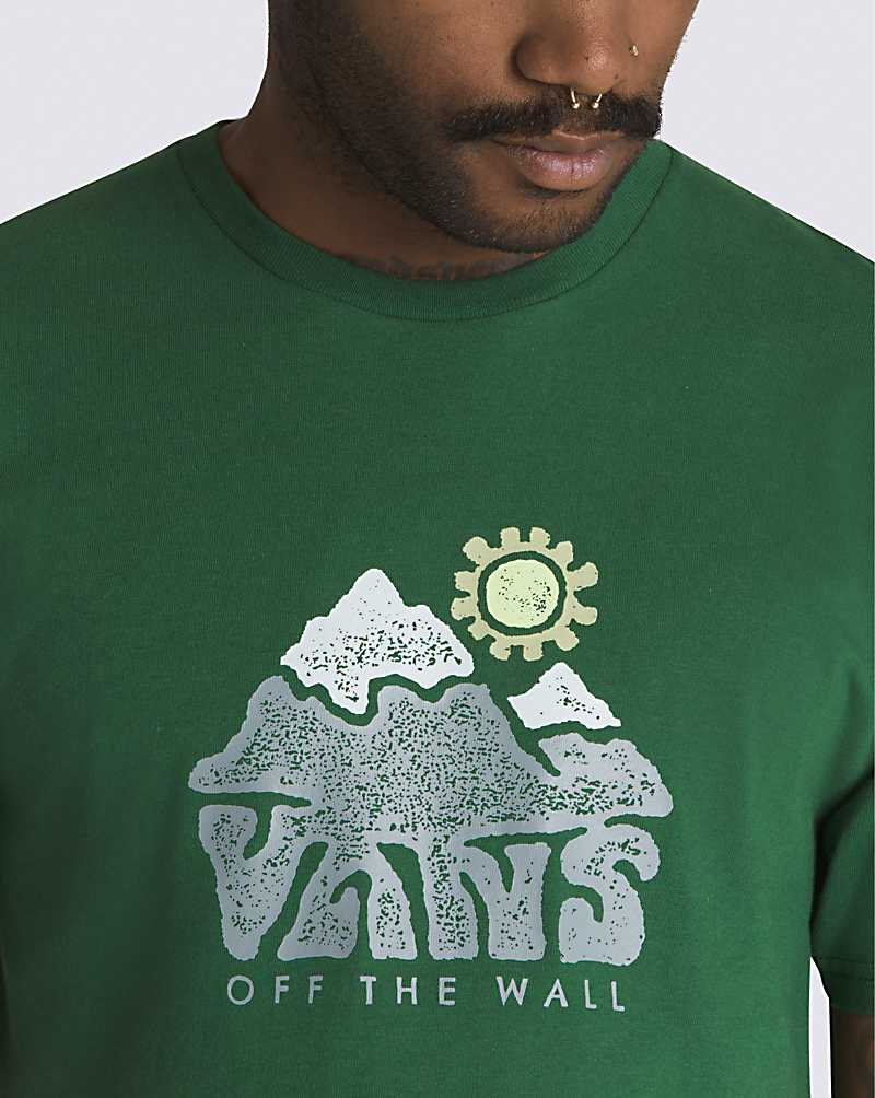 Vans Mountain View Men T Shirts Deep Green | SU1-8273