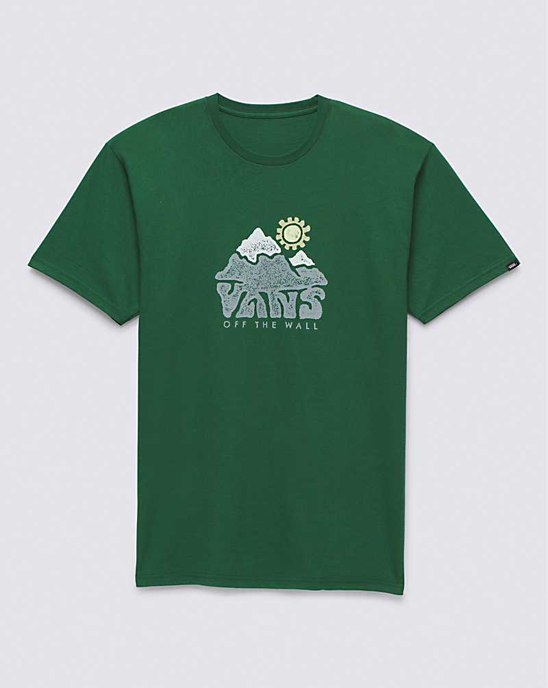 Vans Mountain View Men T Shirts Deep Green | SU1-8273