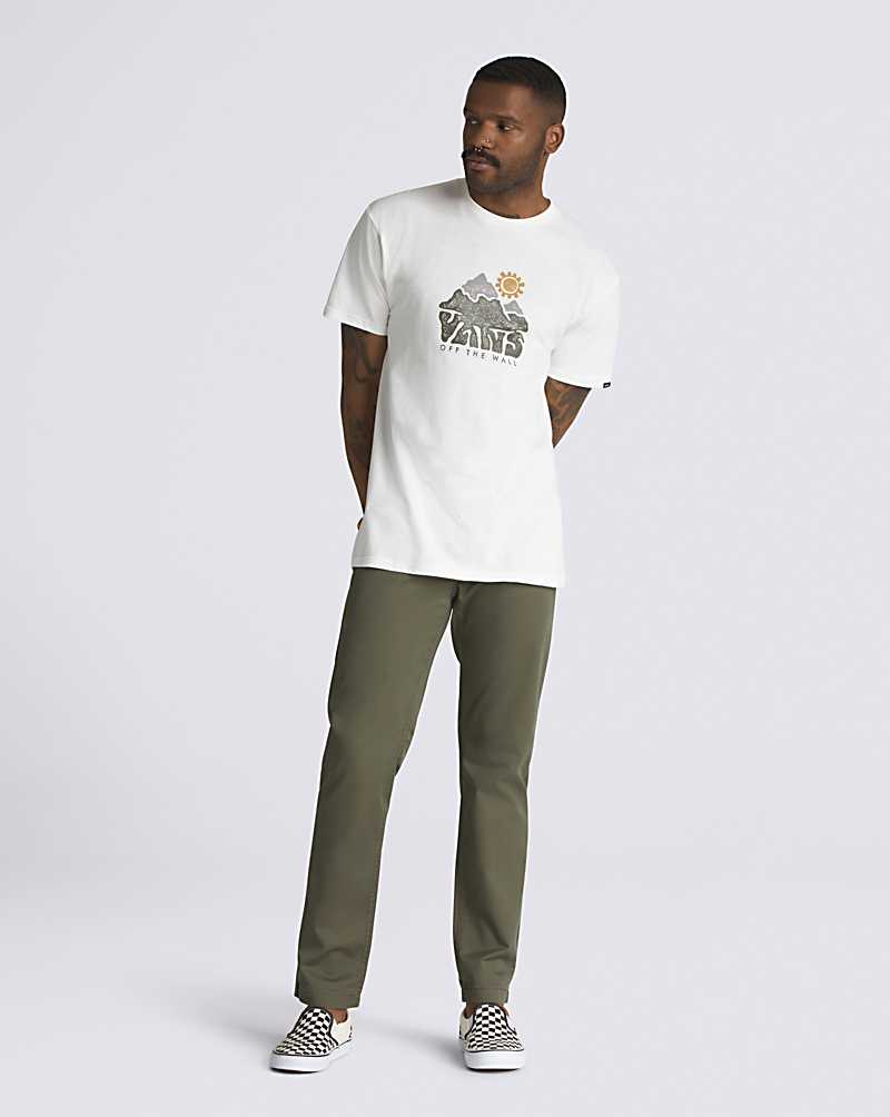 Vans Mountain View Men T Shirts White | ZW1-6819