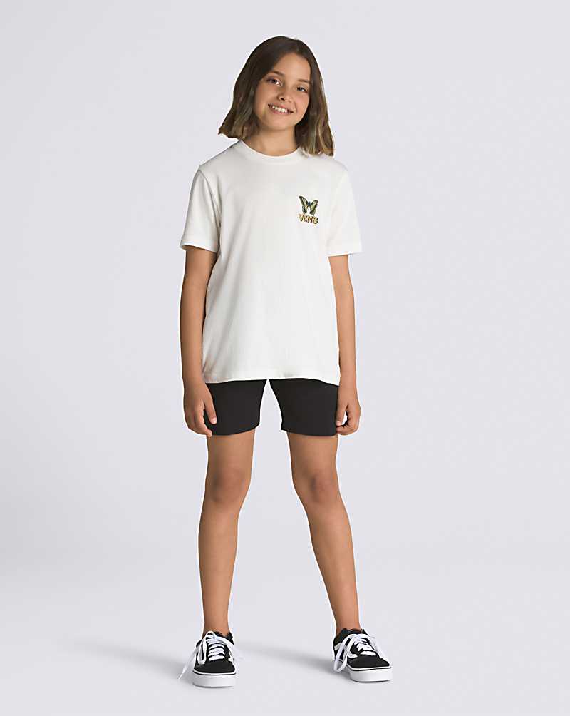 Vans Natural Fly Boyfriend Kids' T Shirts White | GP1-9163