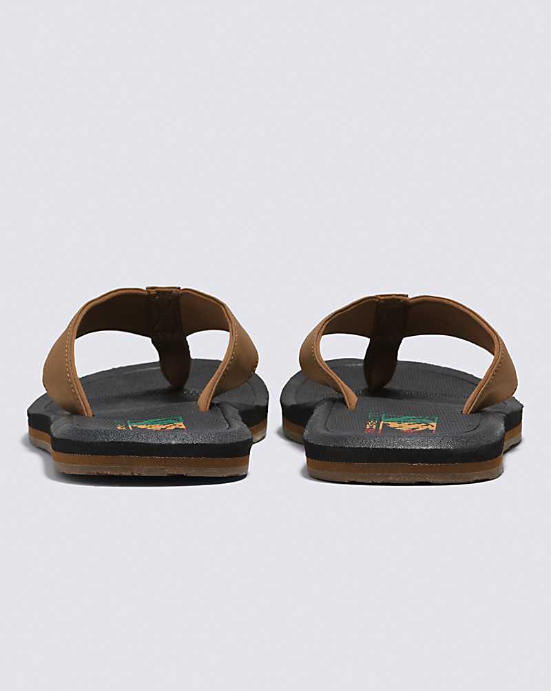 Vans Nexpa Synthetic Sandals Men Sandals Brown / Black | ER1-2554