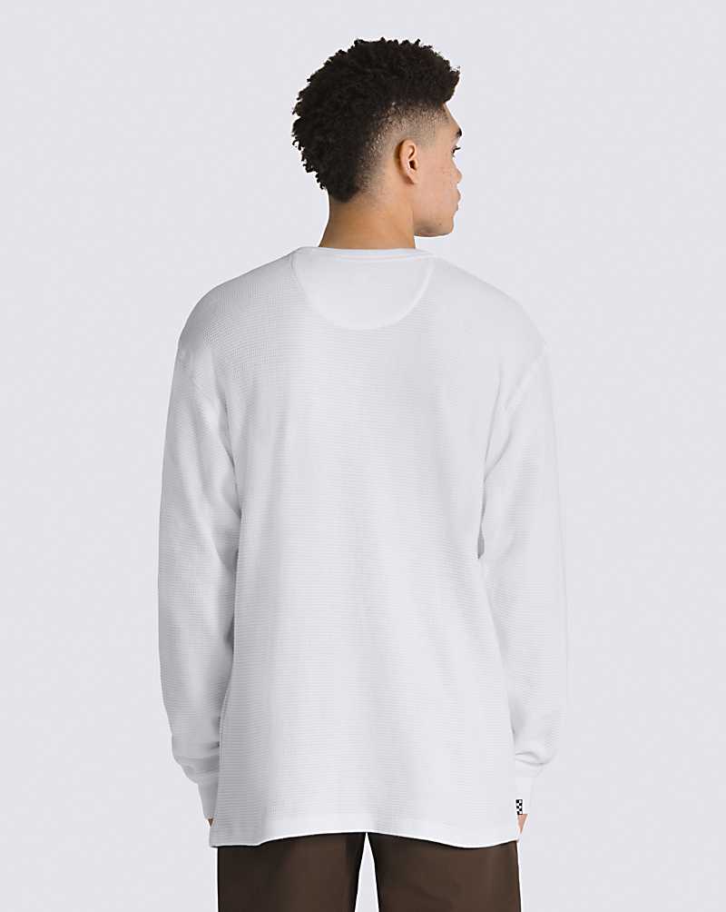 Vans Nick Michel Long Sleeve Thermal Men T Shirts White | FJ1-7484