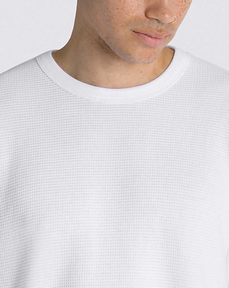 Vans Nick Michel Long Sleeve Thermal Men T Shirts White | FJ1-7484