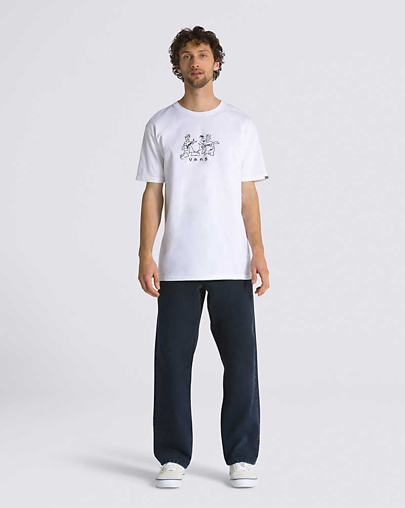 Vans Nick Michel Men T Shirts White | HM1-4233