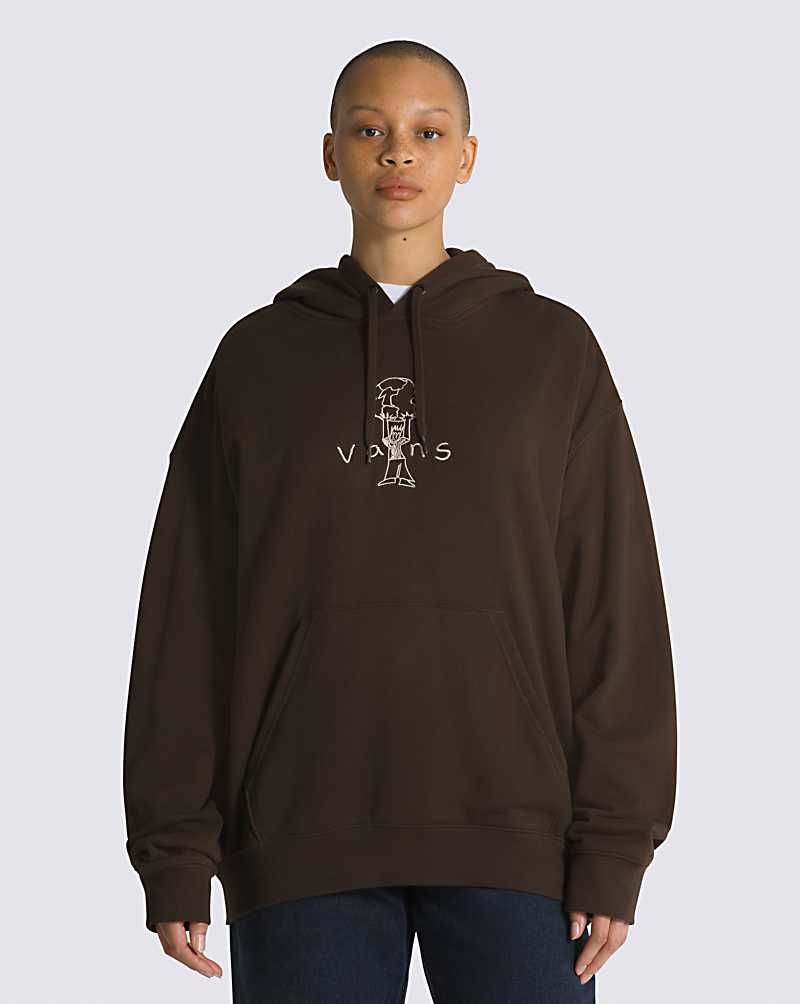 Vans Nick Michel Pullover Men Hoodie Brown | KZ1-6529