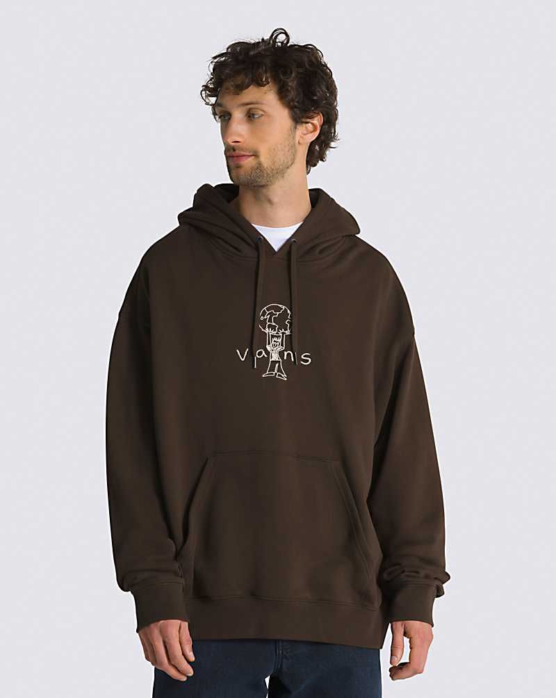 Vans Nick Michel Pullover Men Hoodie Brown | KZ1-6529