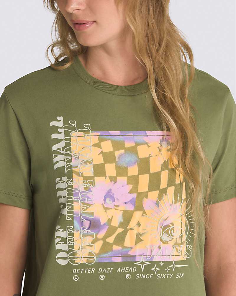 Vans No Control Boyfriend Women T Shirts Olive | LR1-9856