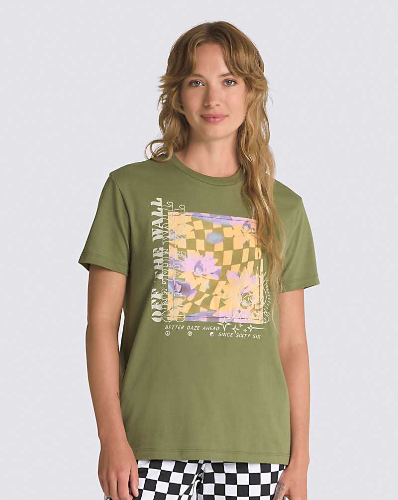 Vans No Control Boyfriend Women T Shirts Olive | LR1-9856