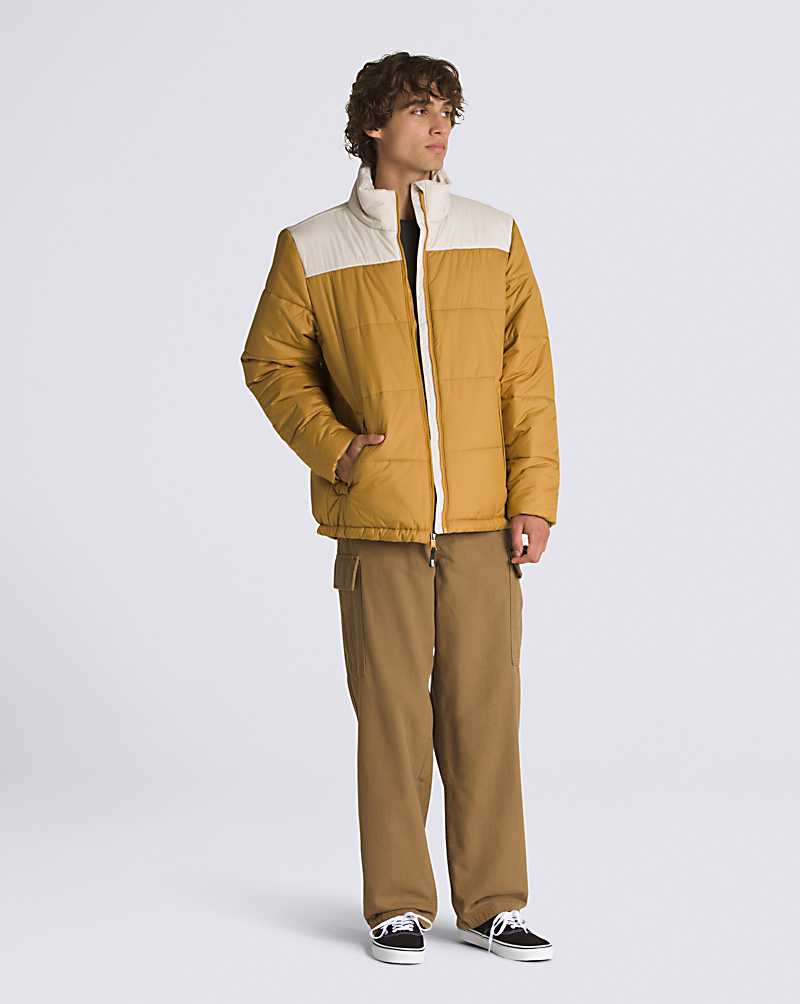 Vans Norris MTE-1 Puffer Jacket Men Jackets Beige / Yellow | VR1-6265