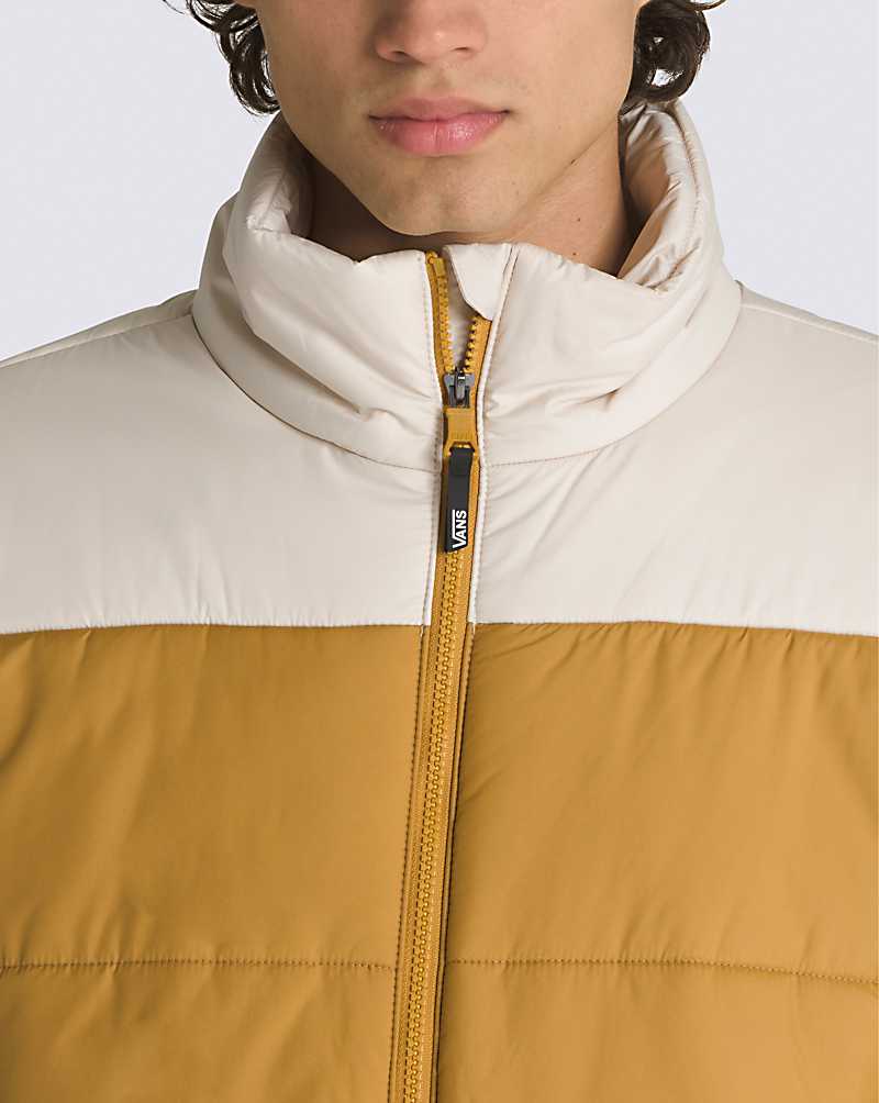 Vans Norris MTE-1 Puffer Jacket Men Jackets Beige / Yellow | VR1-6265