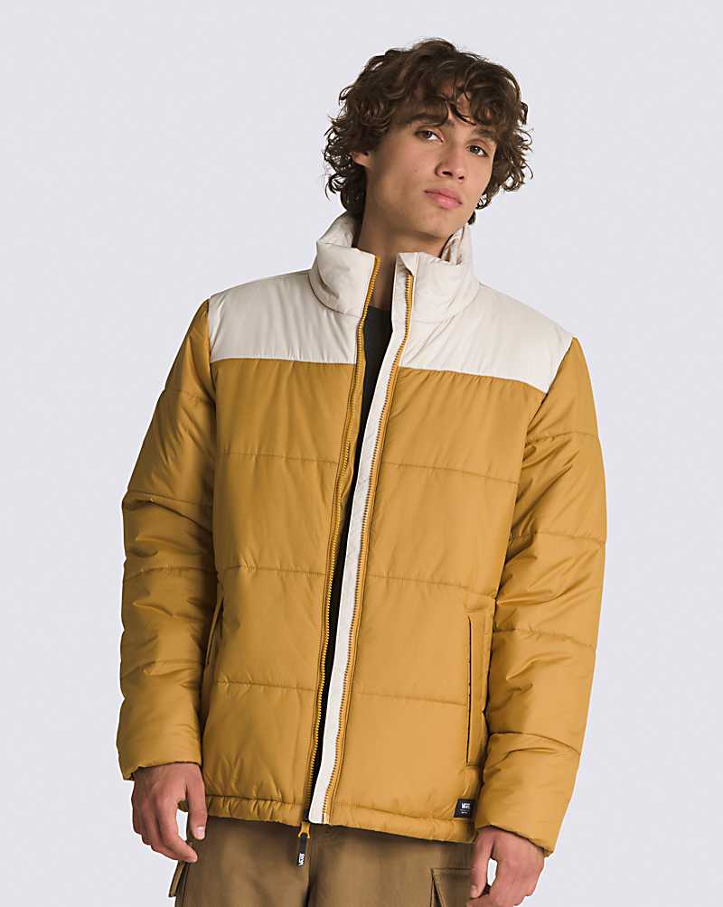 Vans Norris MTE-1 Puffer Jacket Men Jackets Beige / Yellow | VR1-6265