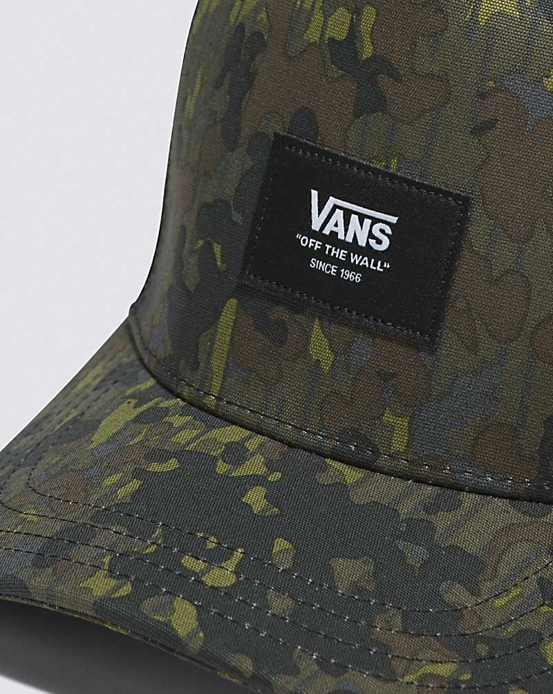 Vans Off The Wall Curved Bill Trucker Men Hats Green | KC1-7319