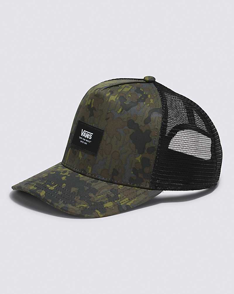 Vans Off The Wall Curved Bill Trucker Men Hats Green | KC1-7319