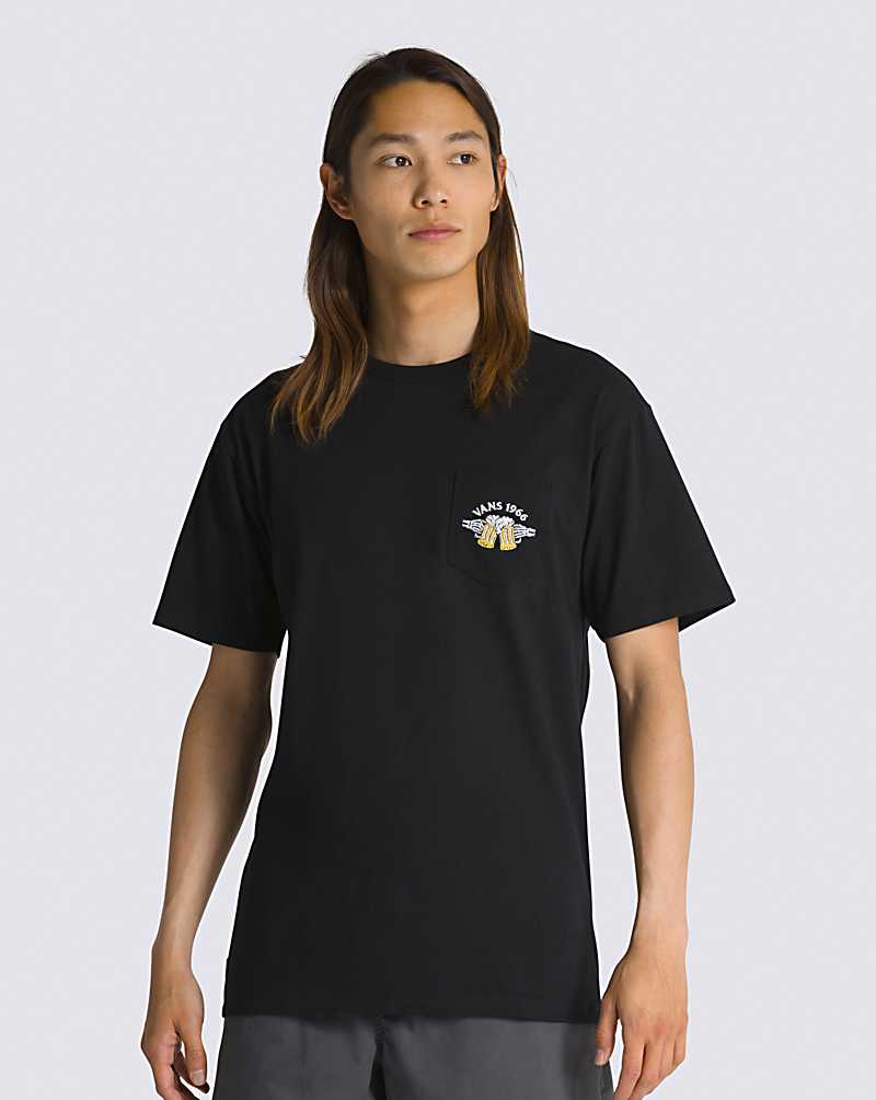 Vans Off The Wall Graphic Men T Shirts Black / Gold | UW1-0461