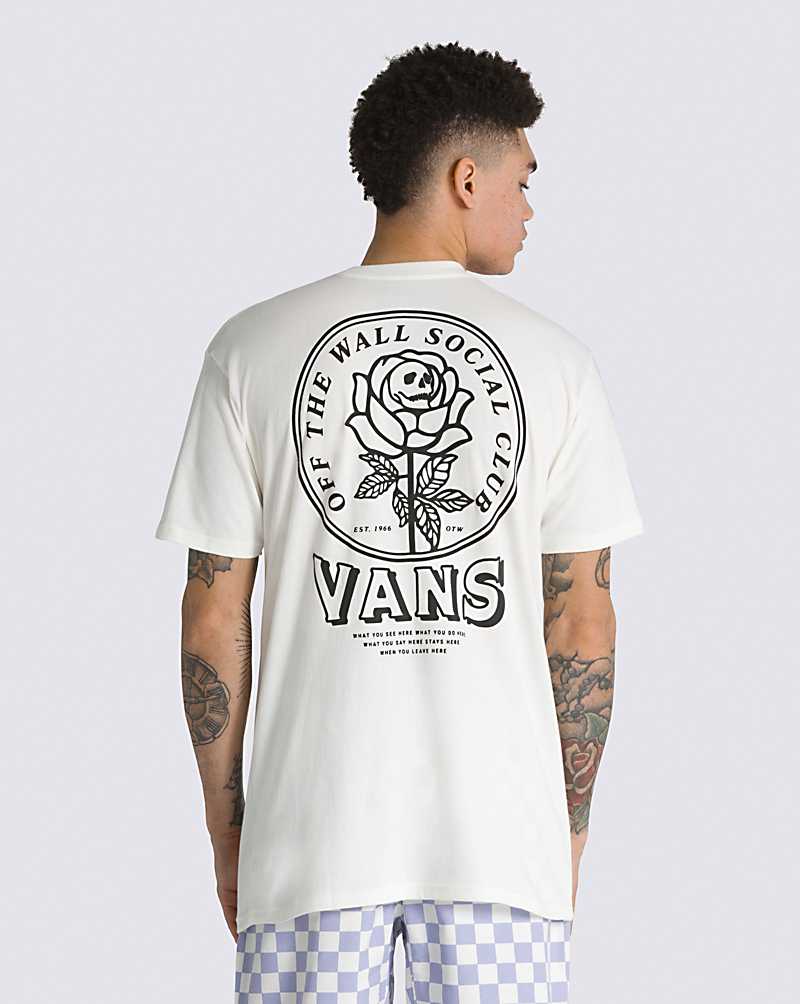 Vans Off The Wall Social Club Men T Shirts White | EN1-7639