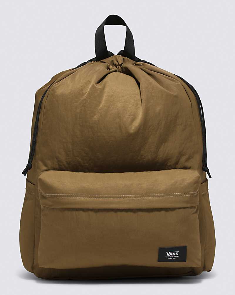 Vans Old Skool Cinch Men Backpacks Dark Yellow | OG1-5348