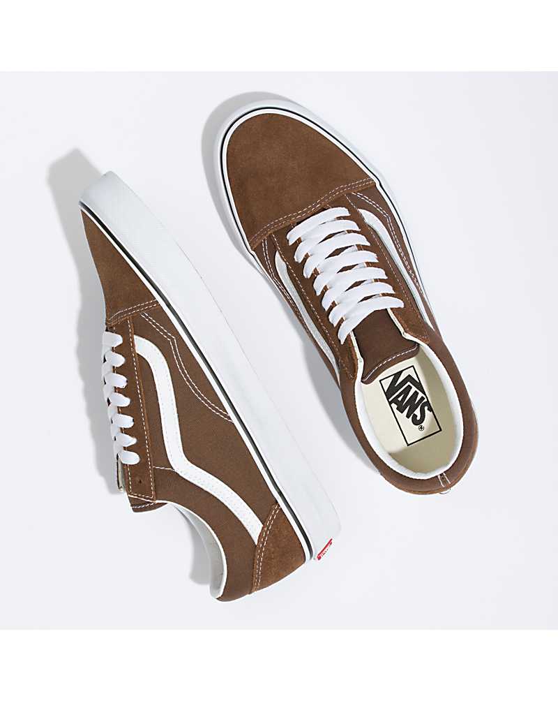 Vans Old Skool Classics Shoe Men Sneakers Brown / White | YC1-6438