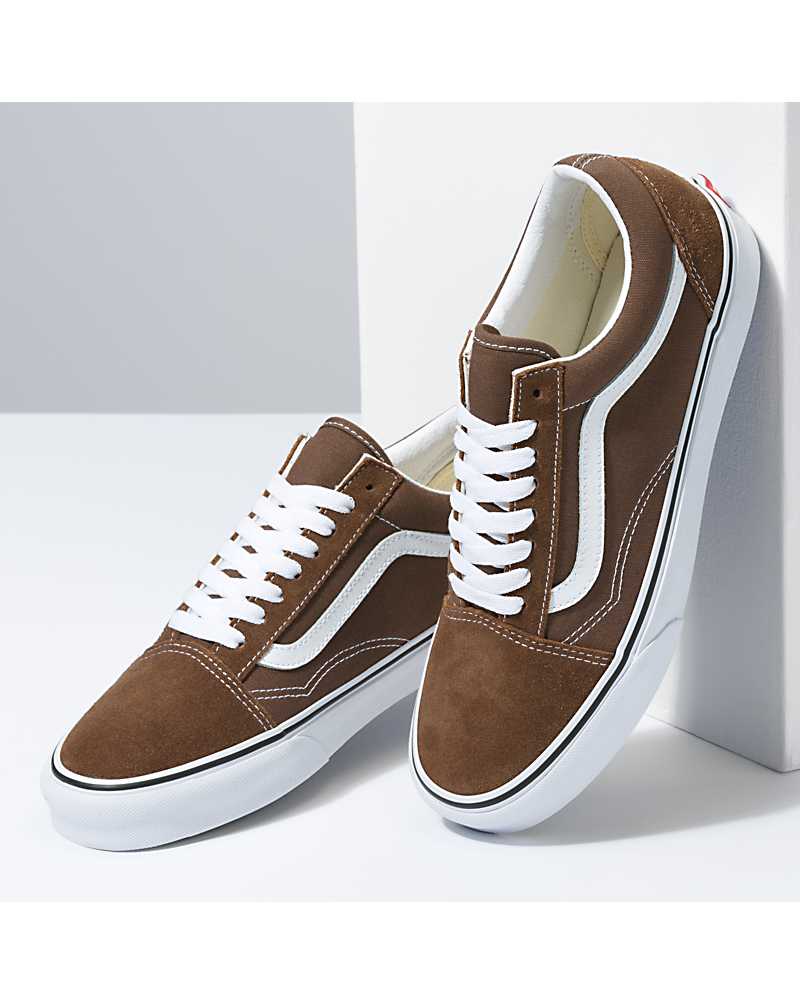 Vans Old Skool Classics Shoe Men Sneakers Brown / White | YC1-6438