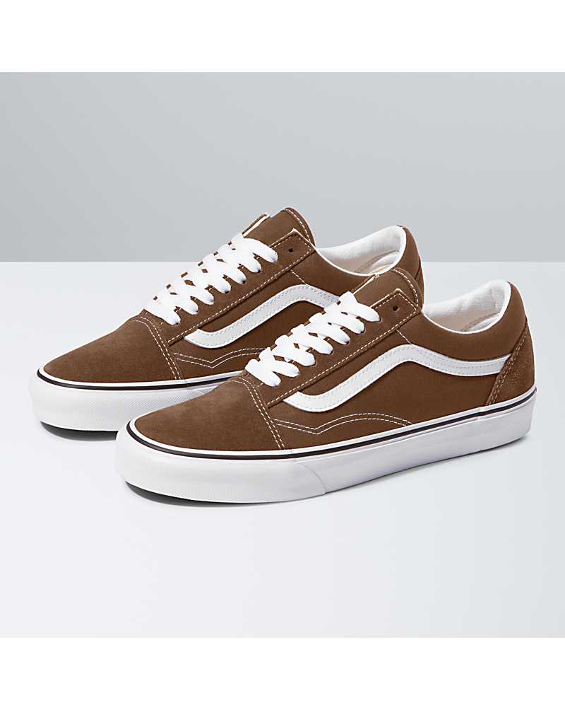 Vans Old Skool Classics Shoe Men Sneakers Brown / White | YC1-6438