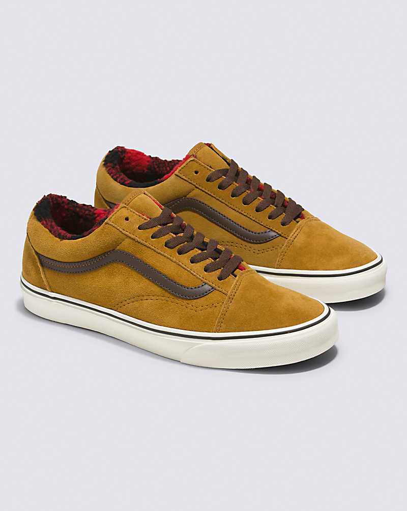 Vans Old Skool Cozy Hug Shoe Men Sneakers Gold Brown | IJ1-4633