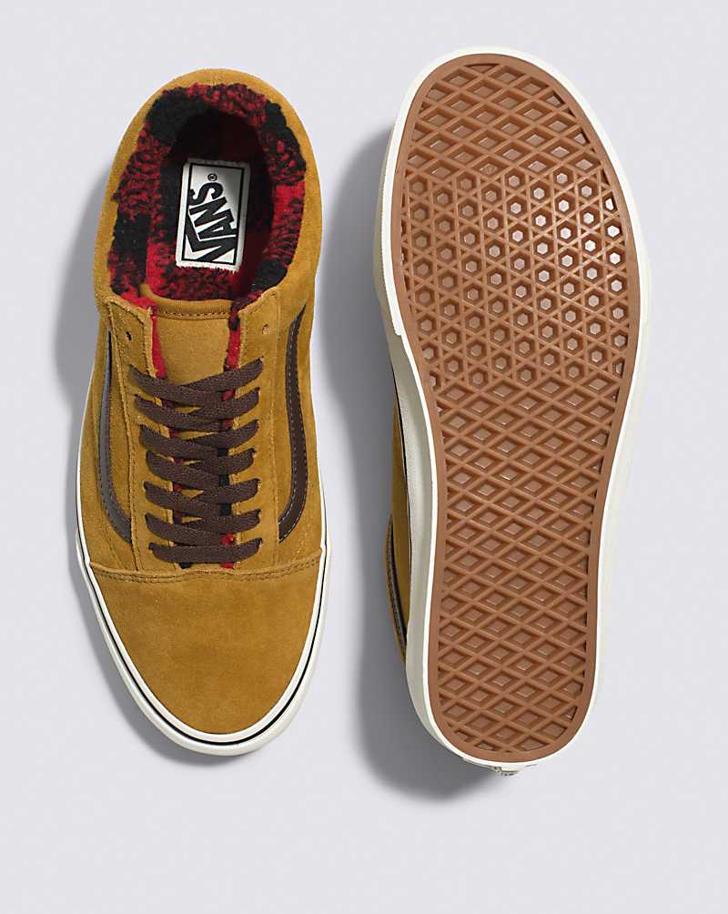 Vans Old Skool Cozy Hug Shoe Men Sneakers Gold Brown | IJ1-4633