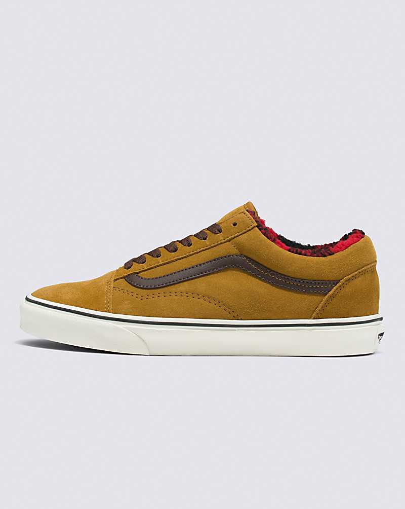 Vans Old Skool Cozy Hug Shoe Men Sneakers Gold Brown | IJ1-4633