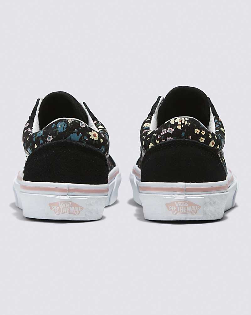 Vans Old Skool Floral Shoe Kids' Sneakers Black / Multicolor | XD1-1394