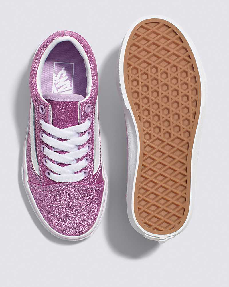 Vans Old Skool Glitter Shoe Kids' Sneakers Purple | AO1-6600