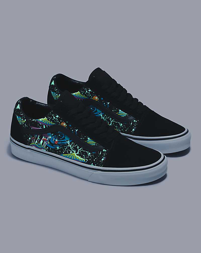 Vans Old Skool Glow Shoe Men Sneakers Black / White | QJ1-5552