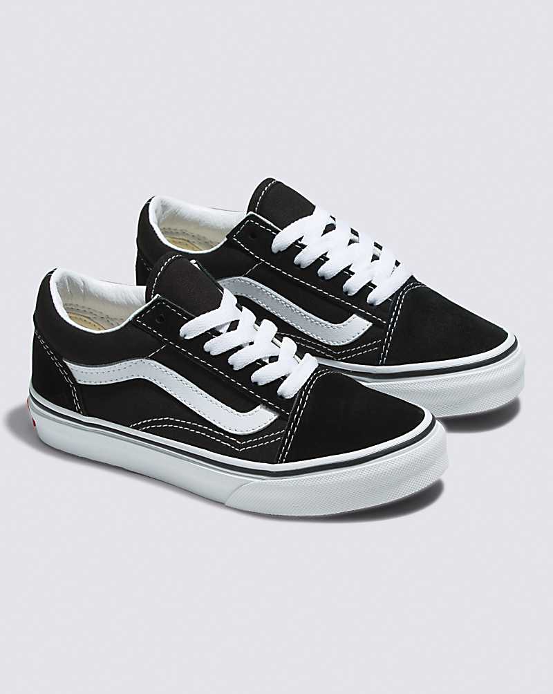 Vans Old Skool Kids' Sneakers Black / White | TW1-5695