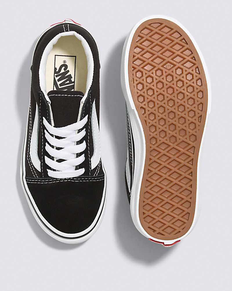 Vans Old Skool Kids' Sneakers Black / White | TW1-5695