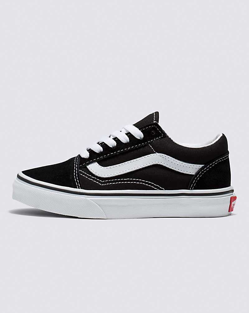 Vans Old Skool Kids\' Sneakers Black / White | TW1-5695