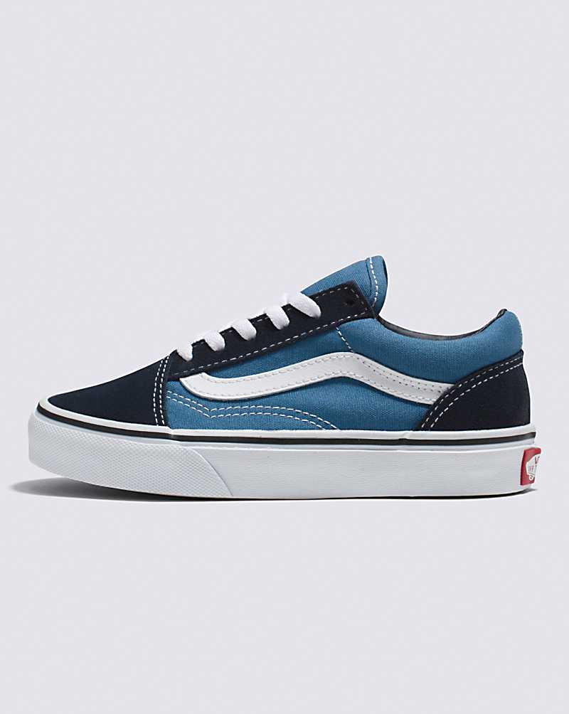 Vans Old Skool Kids\' Sneakers Navy / White | EY1-3045