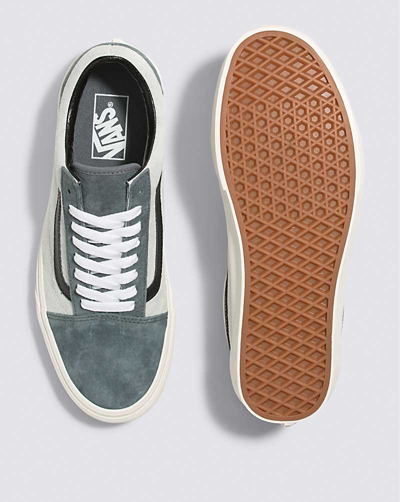 Vans Old Skool Pig Suede 2-Tone Shoe Men Sneakers Dark Grey | CN1-8017