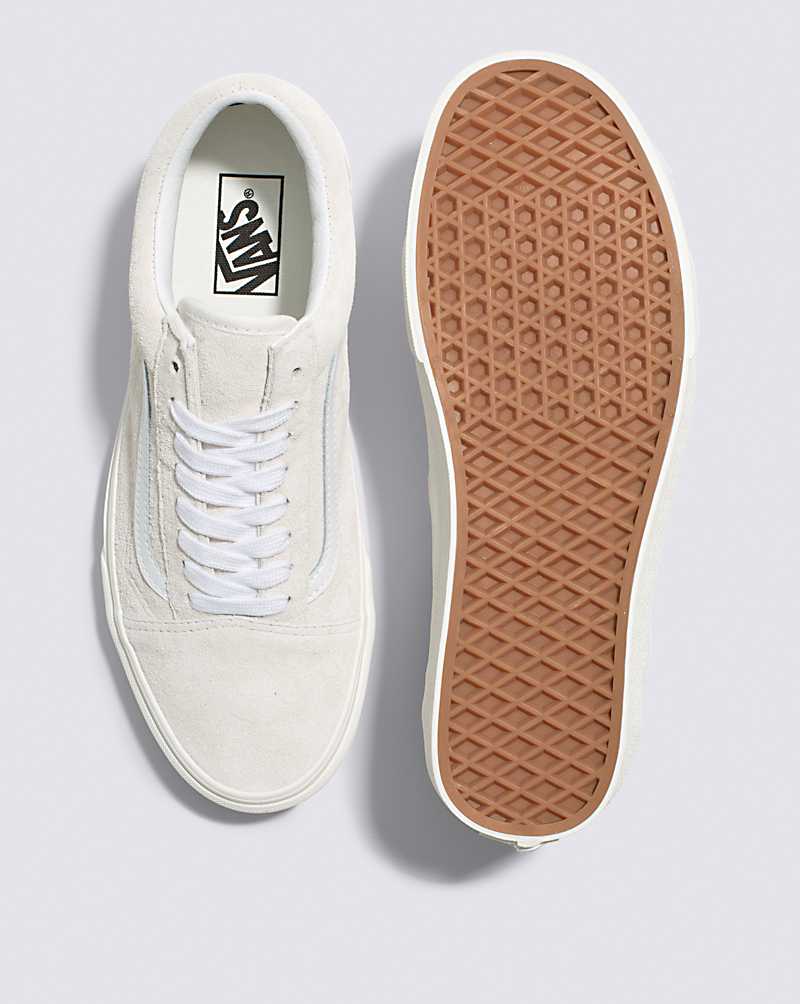 Vans Old Skool Pig Suede Shoe Men Sneakers White | OU1-8055