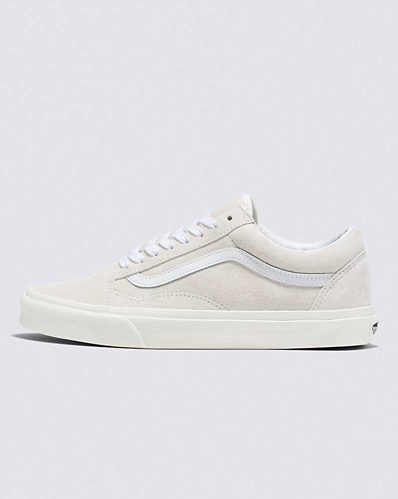 Vans Old Skool Pig Suede Shoe Men Sneakers White | OU1-8055