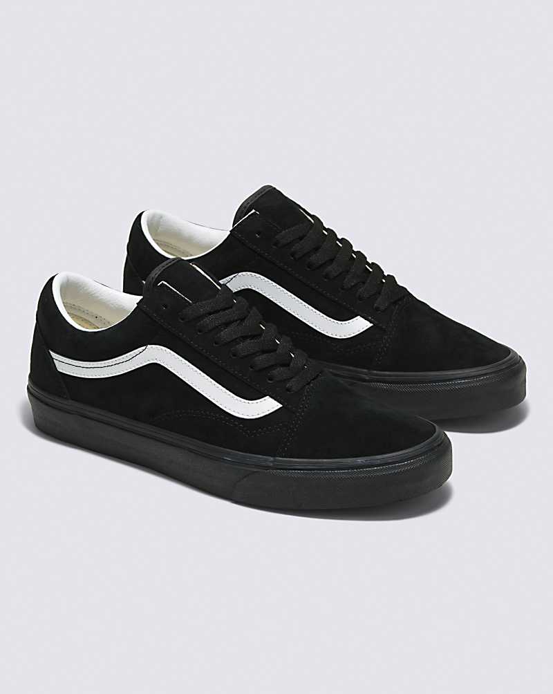 Vans Old Skool Pig Suede Shoe Men Sneakers Black / Black | CT1-7136