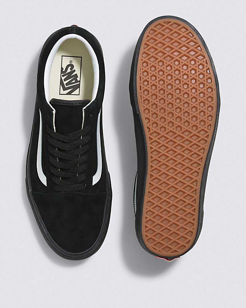 Vans Old Skool Pig Suede Shoe Men Sneakers Black / Black | CT1-7136