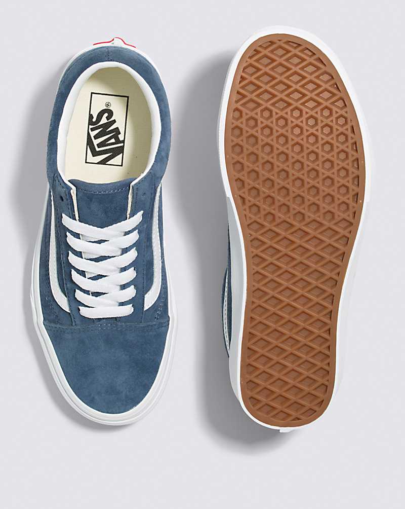 Vans Old Skool Pig Suede Shoe Women Sneakers Indigo | UV1-7846