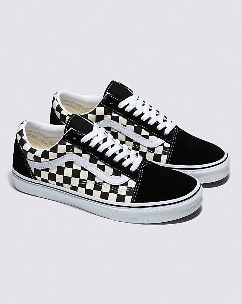 Vans Old Skool Primary Check Shoe Men Sneakers Black / White | BZ1-7810