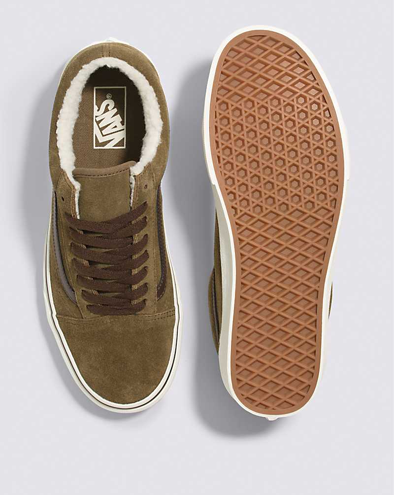 Vans Old Skool Sherpa Shoe Men Sneakers Olive | KI1-8232