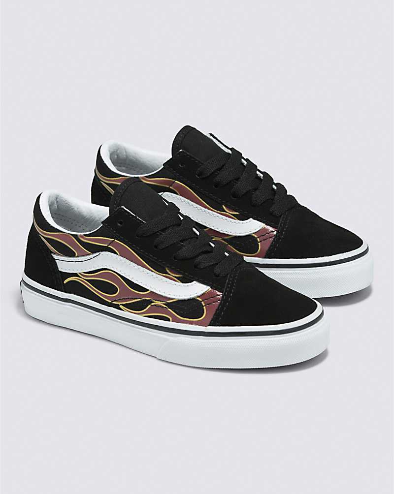 Vans Old Skool Shoe Kids' Sneakers Black / Multicolor | TK1-9220